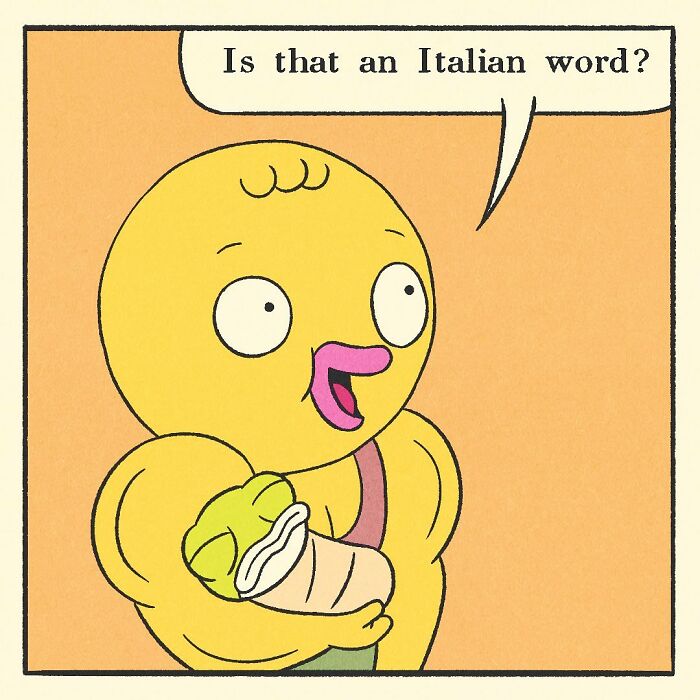 Comic illustration of a bodybuilding shark holding two cartoon characters, featuring a bodybuilding duck theme with a soft heart concept.