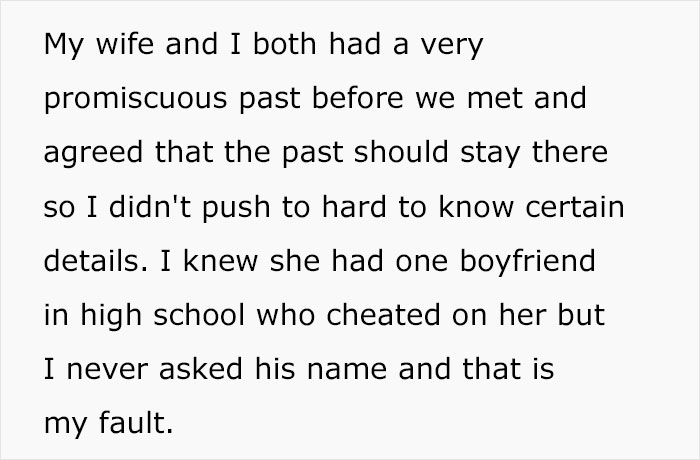 Text excerpt from a story where a husband feels sick after realizing who their son is named after in the past. - 9