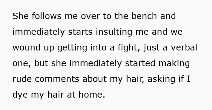 Text excerpt describing a woman dealing with rude comments and verbal conflict during TSA screening at 7AM. - 13