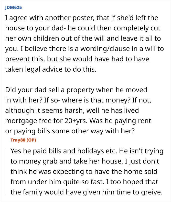 Text conversation about a woman deciding to leave her partner homeless, discussing property, legal advice, and financial contributions.