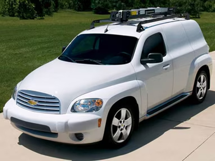 White Chevrolet panel van parked on a driveway, possibly used in the search for woman who vanished in Death Valley. - 5