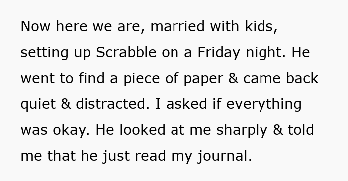 Man reads wife’s diary behind her back, feeling upset and distracted after discovering what she wrote. Man reads wife’s diary behind her back, feeling upset and distracted after discovering what she wrote.