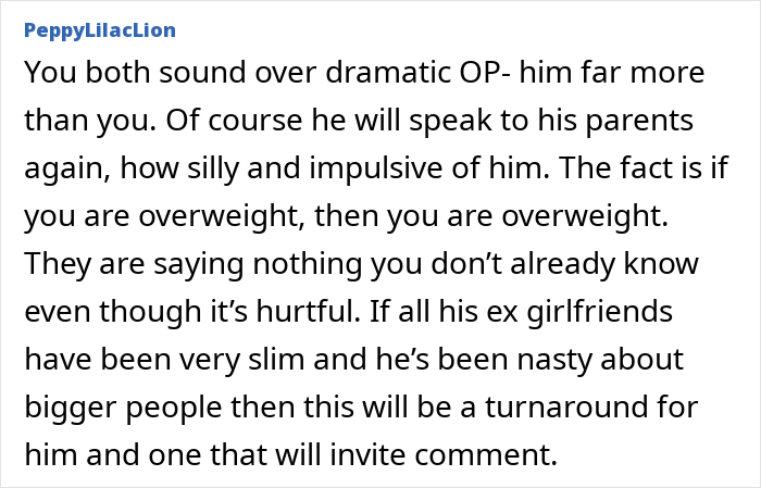 Woman shocked and upset after overhearing boyfriend&rsquo;s parents talking about her, refusing to see them again.