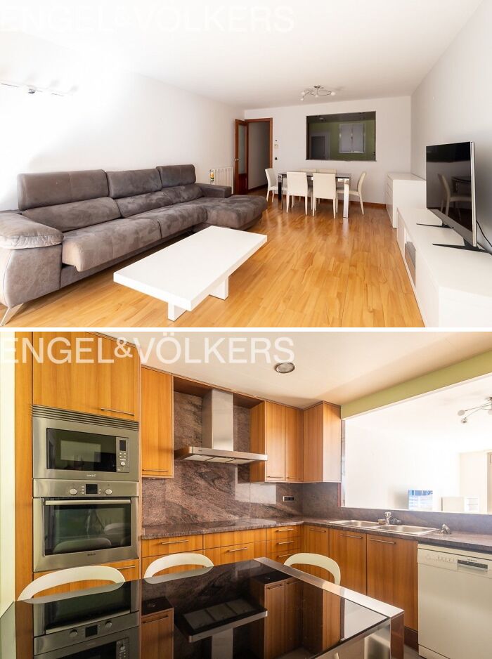 Spacious modern apartment with open living and dining area and a sleek kitchen showcasing what 1 million buys worldwide.