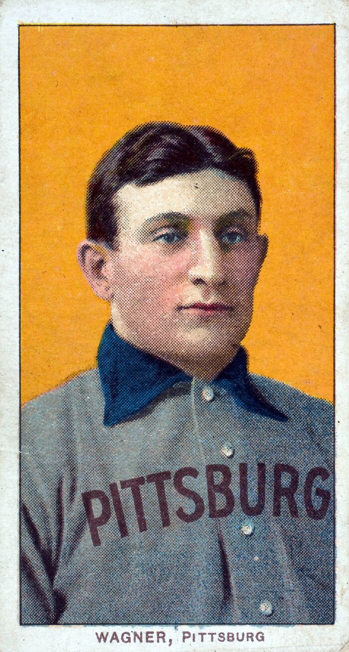 Vintage collectible baseball card of Wagner in Pittsburg uniform, a high-value collectible item sold for an astonishing price.