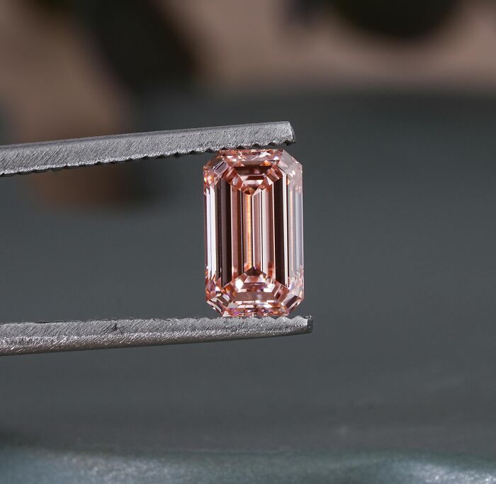 Rare pink diamond held by tweezers, showcasing one of the highest-value collectible items in the world.