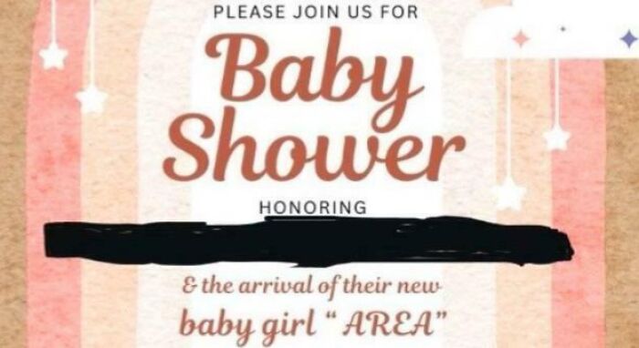 Baby shower invitation with soft pastel background and stars, celebrating arrival of a new baby girl and unique baby names.