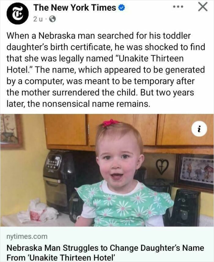 Toddler with unusual name story, highlighting unique baby names parents loved but others judged.