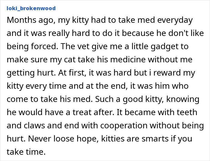 Cat hated taking pills until his human used a special gadget to make medicine time easier and stress-free.