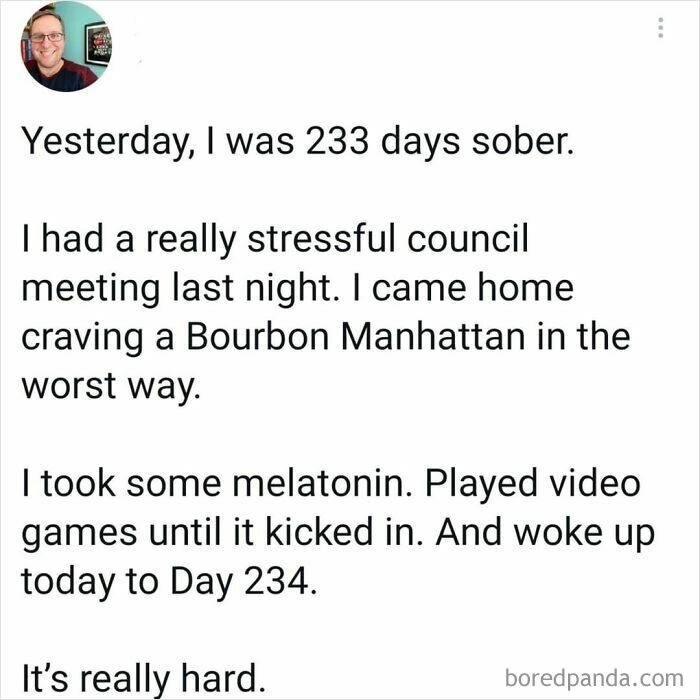 A heartfelt message from a person sharing their struggle, reflecting the spirit of wholesome people making the world better.