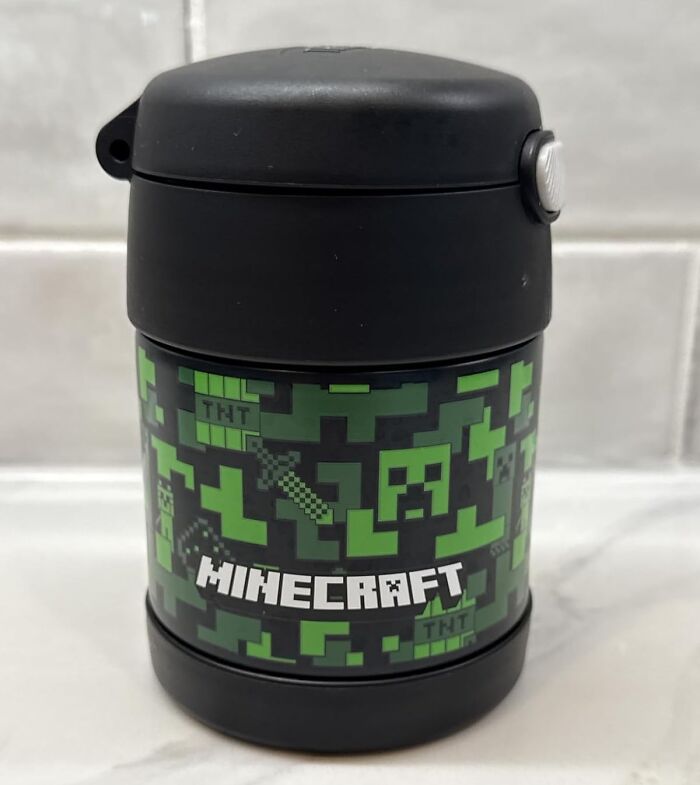Black container featuring Minecraft pixelated design highlighting under-the-radar finds with gaming theme and bold green graphics.