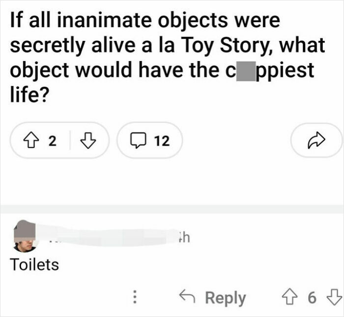 Funny internet response about inanimate objects being secretly alive, shared in popular online conversation.