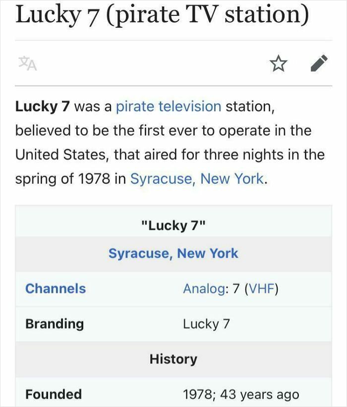 Lucky 7 pirate television station airing in 1978 Syracuse New York, one of the most interesting mysteries baffling people.