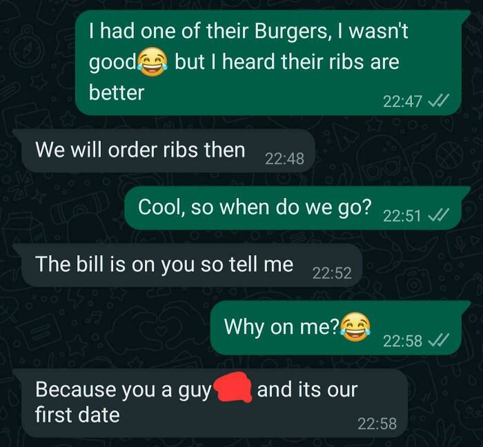 Chat messages showing awkward conversation during online dating, highlighting challenges of finding love online.