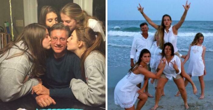 Group of people sharing joyful moments indoors and at the beach, illustrating unusual and cool world facts about human connections.