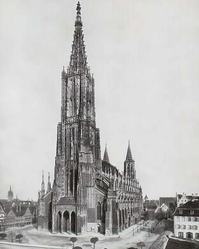 Gothic old architecture cathedral with tall spires and intricate details showcasing historic building beauty.