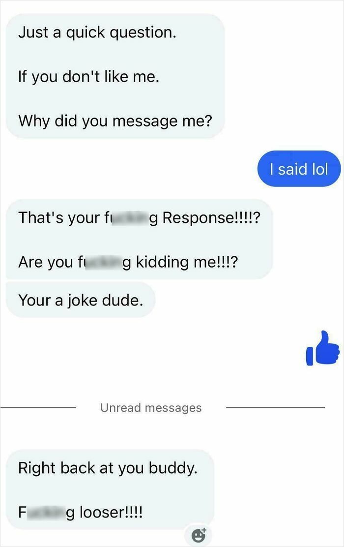 Text message exchange showing toxic behavior from a dad with insults and angry responses to simple replies.