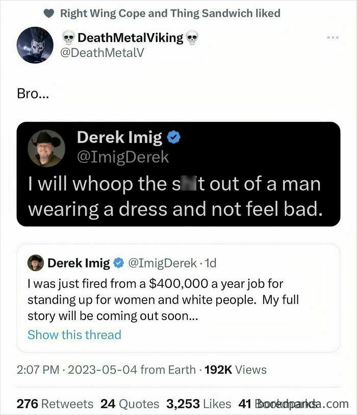 Tweet showing a man fired from a high-paying job, illustrating consequences of stupidity and losing jobs.