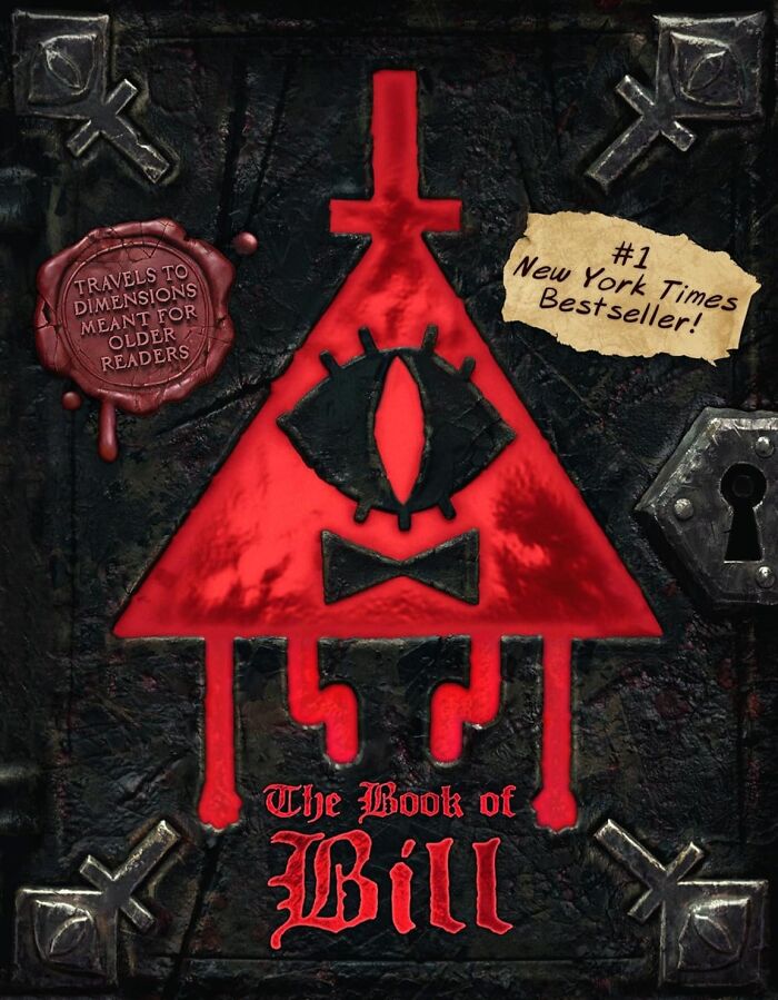 Dark mysterious book cover with red triangle eye symbol and gothic text representing weird books for unique bookshelves.
