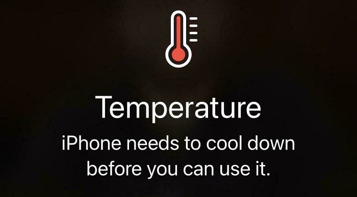 Warning message about iPhone overheating, a brutal rejection that left users baffled and unable to use their device temporarily.