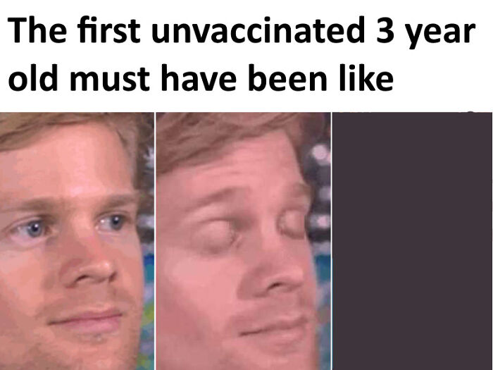 Meme showing a man’s surprised and then resigned facial expressions illustrating entitled parents humor.