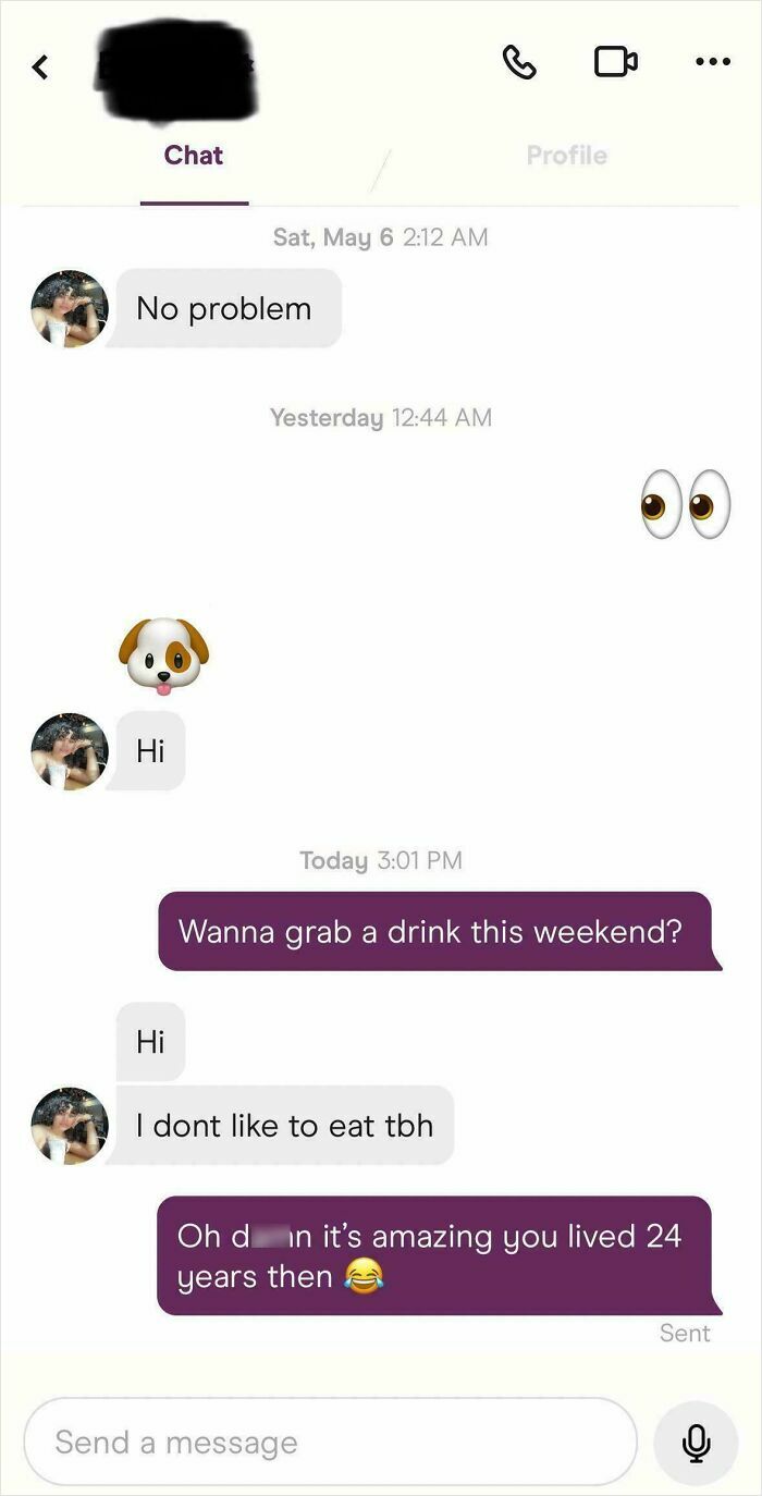 Text message exchange showing a brutal rejection that left the sender baffled for days with a surprising reply.