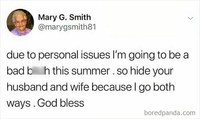 Screenshot of an LGBTQ+ meme from an Instagram page featuring a humorous text post about going both ways this summer.