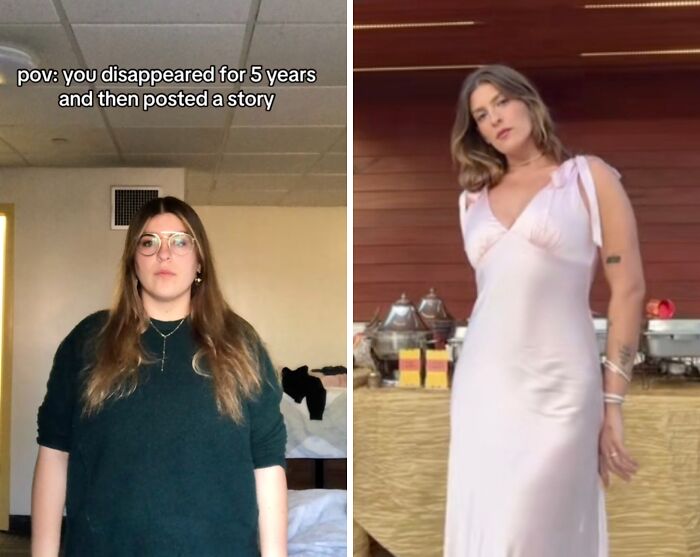 Person returning to social media after hiatus, shown before and after transformation, highlighting social media return impact.