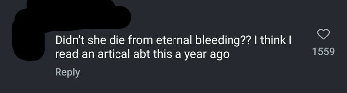 Comment with multiple typos questioning a death, highlighting common errors that reflect on people's intelligence.