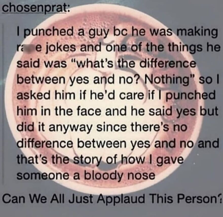 Text story about punching a guy for making offensive jokes, shared as part of true stories that happened with a coffee background.