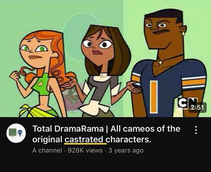Animated characters from Total DramaRama standing together with confused expressions, illustrating hilarious perfectly preventable fails.