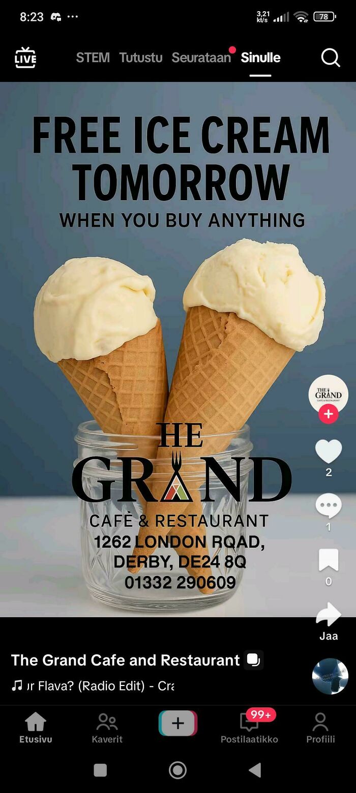 Two ice cream cones with c*****d waffle cones placed in a glass, illustrating a perfectly preventable fail.