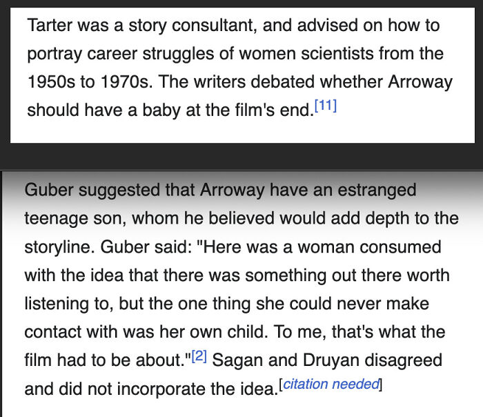 Text excerpt showing male authors’ misconceptions about women’s experiences and storylines in film development.