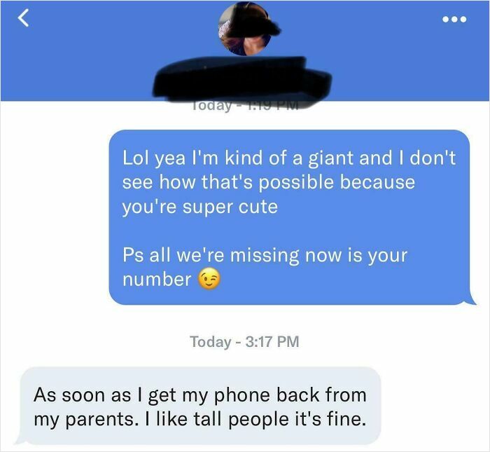 Text conversation showing playful messages exemplifying challenges of finding love online and dating through messaging apps.