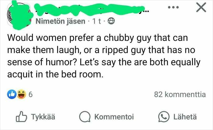 Social media post showing common typos that might make you question people's intelligence with humorous relationship question.