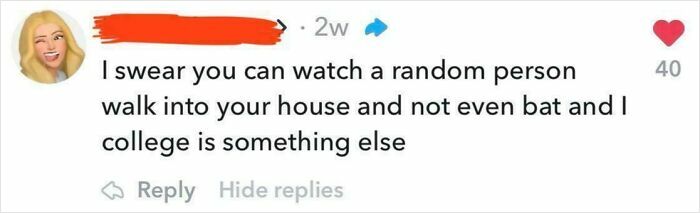 Screenshot of a social media typo where incorrect phrasing questions people's intelligence in a casual comment.