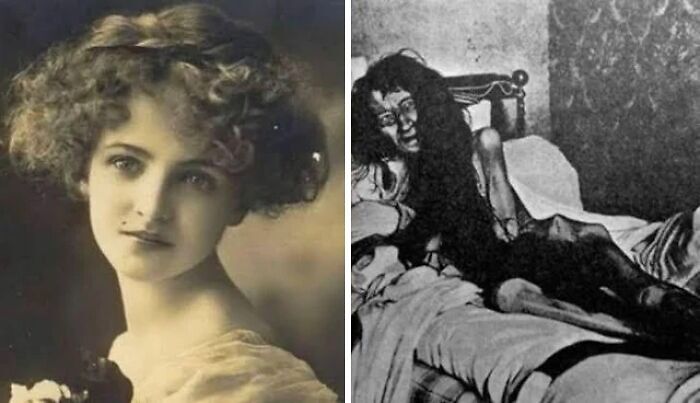 Side-by-side images from an online group sharing interesting facts and rare historical pictures.