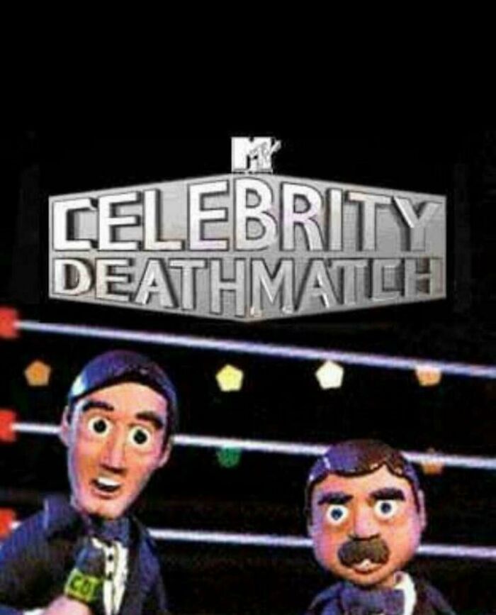 MTV celebrity deathmatch puppet characters in 90s nostalgic memes