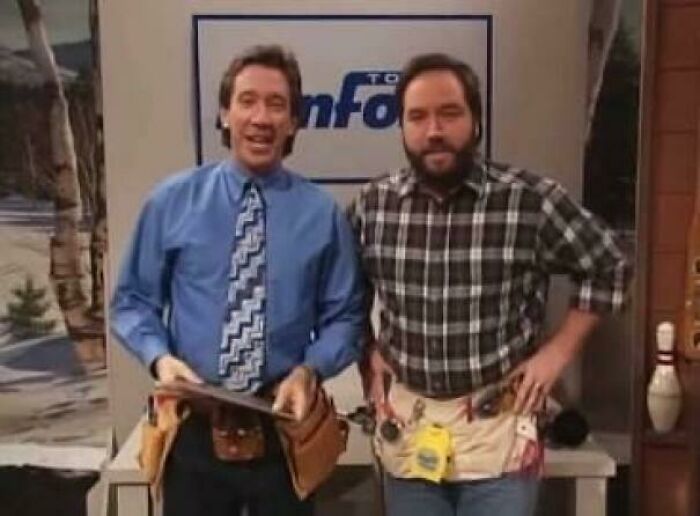 90s nostalgic memes featuring Tim Allen and Richard Karn from home improvement show