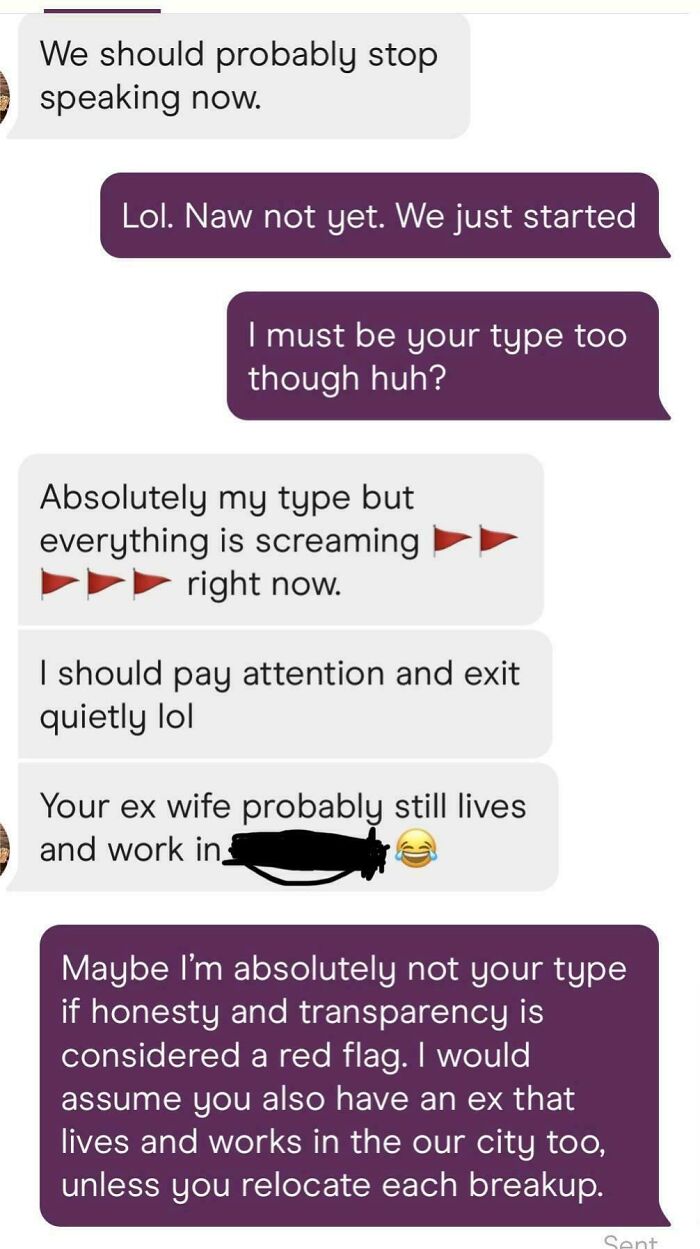 Text message conversation screenshot showing a toxic exchange highlighting red flags in nice girls and nice guys behavior.