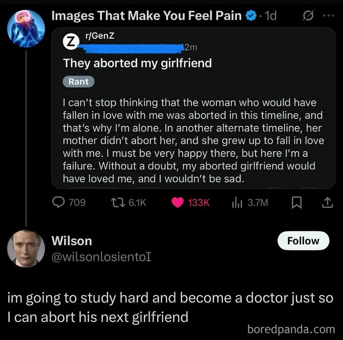 Screenshot of a viral social media post with unique sentences that probably only the author could have come up with.