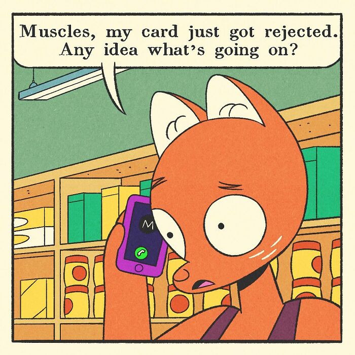 Muscular cartoon duck feeding a baby with a bottle, showing a mix of bodybuilding strength and soft heart in a comic style.