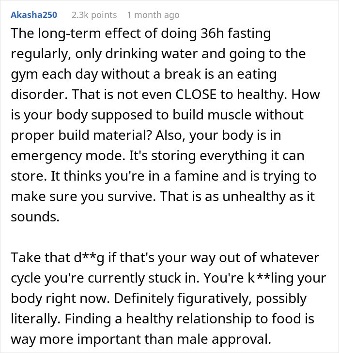 Comment discussing the effects of fasting and body response related to weight loss medication prescribed by a doctor. Comment discussing the effects of fasting and body response related to weight loss medication prescribed by a doctor.