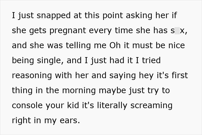 Text message describing a tense TSA encounter early in the morning with a rude mom and her loud child. - 14