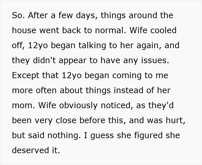 Text excerpt discussing family dynamics after a mom's menstruation celebration for her 12-year-old daughter goes too far. - 57