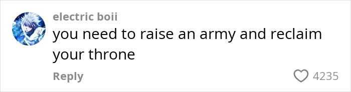 Comment on social media about raising an army to reclaim throne from a 29YO student descendant of the last king of Mongolia.