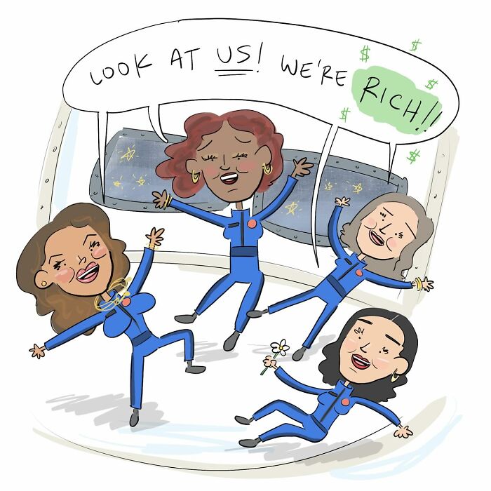 Cartoon of a man and woman with baby discussing budgeting in a funny comic about arguing with their own brain.