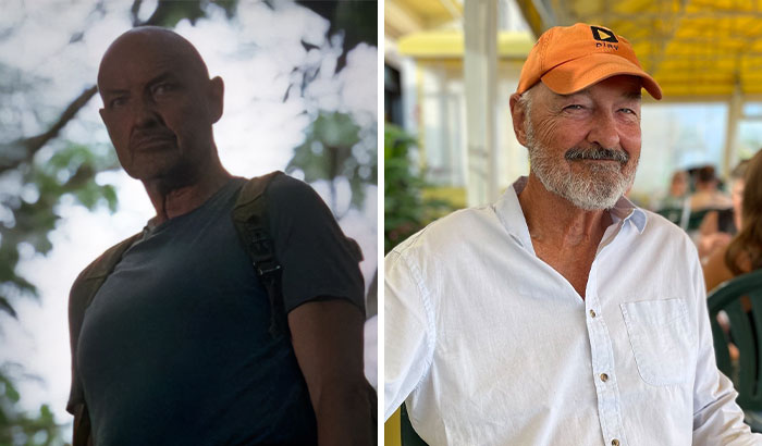 Actor from the Lost cast in a dramatic scene and a recent casual photo, showing changes 15 years after the show.
