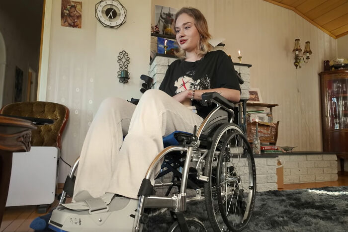 Young woman in a wheelchair at home, discussing being scalped and abandoned on Dubai roadside by rich kids. - 9