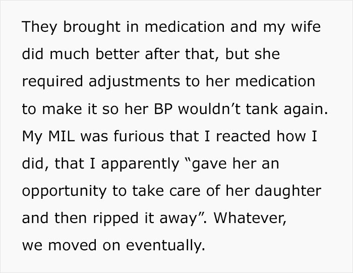 Text discussing a woman upset over her sister-in-law taking her daughter away and causing tension around family memories.